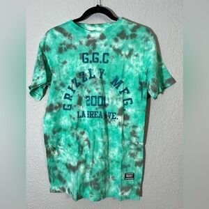 Grizzly Griptape Washed Up tee shirt turquoise tie‎ dye size small